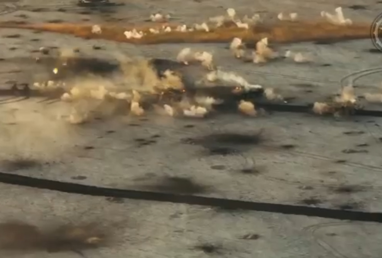 Скриншот из видео о боях за Авдеевку