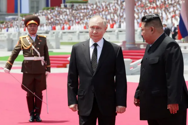 Путин и Ким Чен Ын договорились о &laquo;взаимной помощи в случае агрессии&raquo;. Главные заявления и фото из КНДР